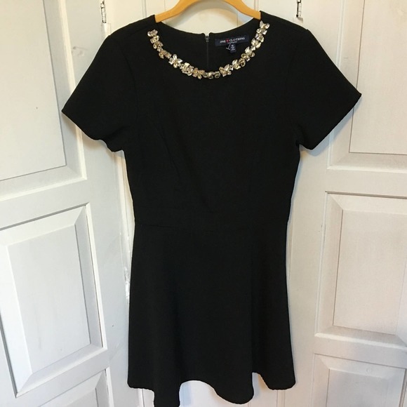 one clothing Dresses & Skirts - One Clothing Black Dress w/ Rhinestone Detail
